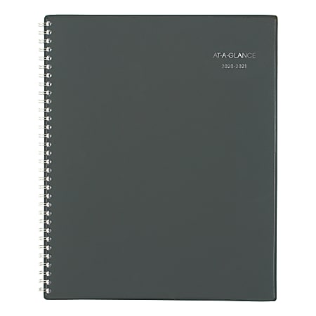 AT-A-GLANCE® DayMinder Academic Weekly/Monthly Planner, 8-1/2" x 11", Charcoal, July 2020 to June 2021, AYC54545