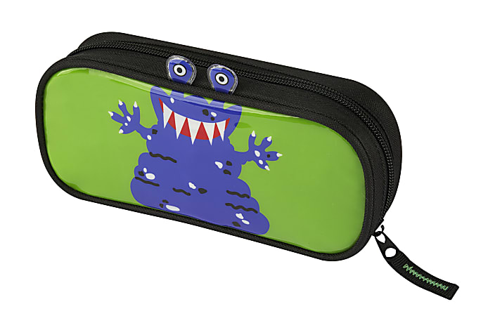 Office Depot® Brand Fashion Pencil Pouch, 4" x 8-1/8", Monster