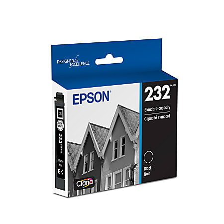 Epson® T232 Claria Genuine Standard Yield Black Ink Cartridge, T232120-S