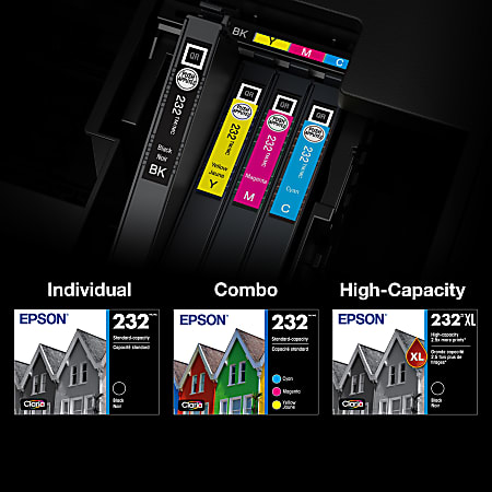 Epson® T232 Claria® Genuine Black Standard-Yield Ink Cartridge, T232120-S