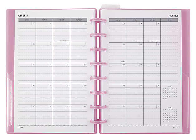 2025 2026 TUL Discbound WeeklyMonthly Student Planner Junior Size