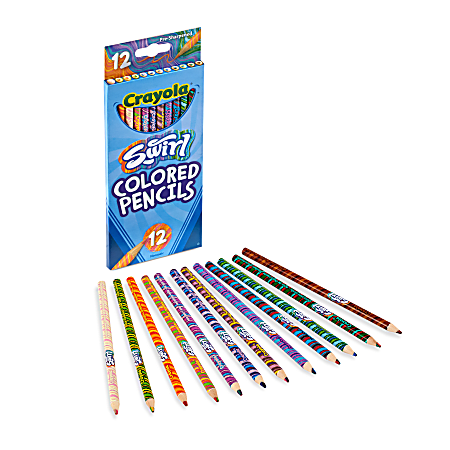 Crayola Colored Pencils, Swirl, Pack Of 12 Colored Pencils