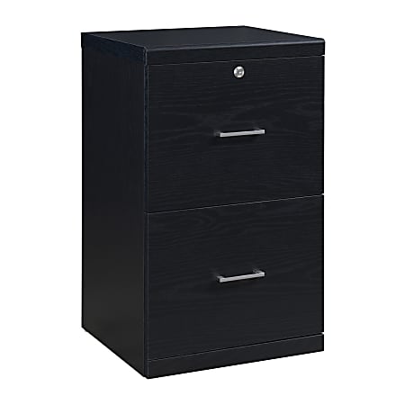 Office Star™ Alpine 17"D Vertical 2-Drawer File Cabinet With Lockdowel™ Fastening System, Black