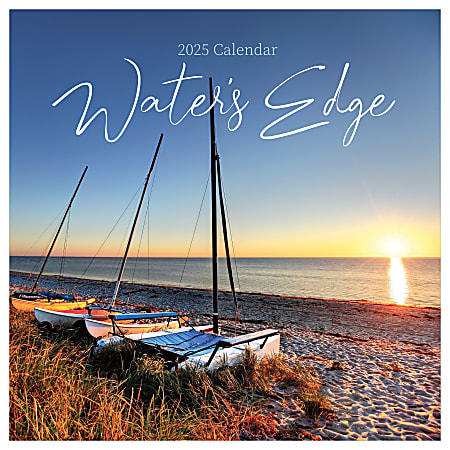 2025 TF Publishing Monthly Wall Calendar, 12” x 12”, Water’s Edge, January 2025 To December 2025