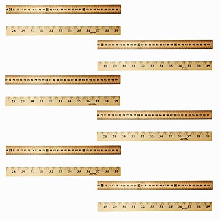 Charles Leonard Wood Hanging Meter Sticks Brown Pack Of 6 - Office