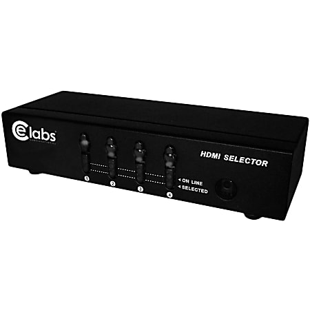 CE Labs HM41SR 4 In 1 Out HDMI Switcher - 4 x HDMI-HDCP Digital Audio/Video In, 1 x HDMI-HDCP Digital Audio/Video Out, 1 x Serial