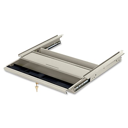 HON® 38000 Series Center Drawer With Core-Removable Lock, Light Gray