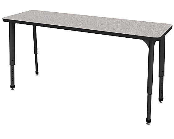 Marco Group Apex™ Series Adjustable Rectangle 60"W Student Desk, Gray Nebula/Black