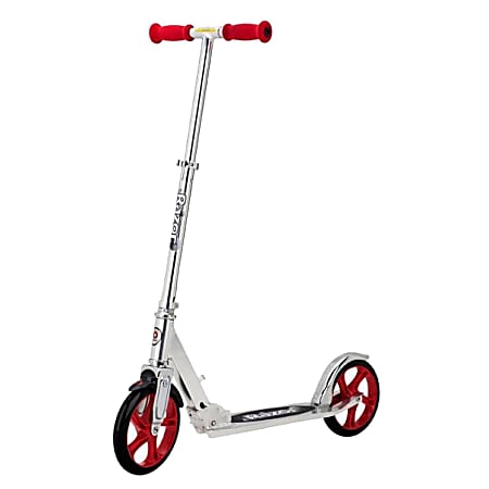 Razor A5 Lux Scooter, 41"H x 21"W x 35"D, Silver/Red