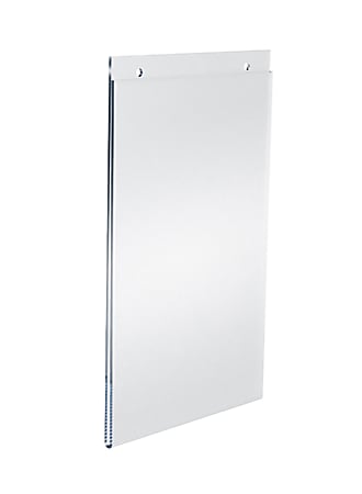 Azar Displays U-Frame Wall-Mount Acrylic Sign Holders, 11"H x 7"W x 1/4"D, Clear, Pack Of 10 Holders