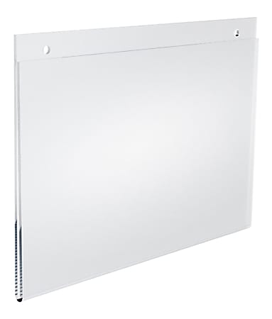 Azar Displays U-Frame Wall-Mount Acrylic Sign Holders, 7"H x 11"W x 1/4"D, Clear, Pack Of 10 Holders