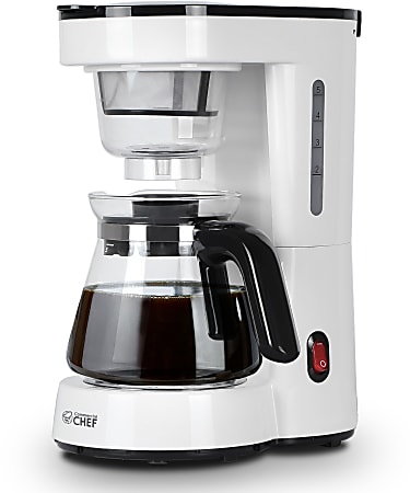 Commercial Chef 5 Cup Drip Coffee Maker White - Office Depot