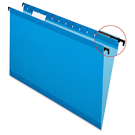 Pendaflex SureHook Technology Hanging Folders - Legal - 8 1/2" x 14" Sheet Size - 3/4" Expansion - 1/5 Tab Cut - Polylaminate - Blue - 20 / Box