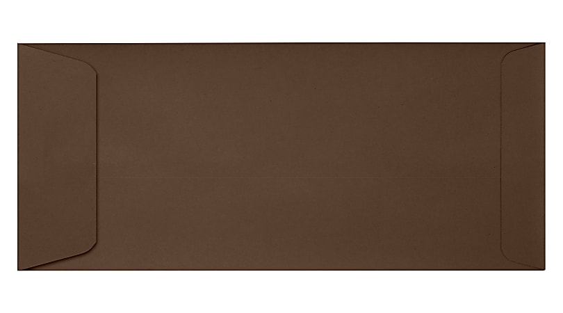 LUX Open-End Envelopes, #10, Peel & Press Closure, Chocolate Brown, Pack Of 500