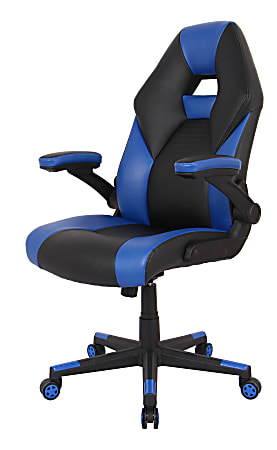 RS Gaming RGX Faux Leather High Back Gaming Chair BlackBlue BIFMA