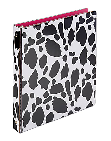 Office Depot® Brand Fashion 3-Ring Binder, 1" Oval Rings, 100% Recycled, Animal Print