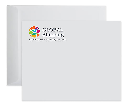 Gummed Seal, White Wove Open End Catalog Mailing Envelopes, Full-Color, Custom 6" x 9", Box Of 250