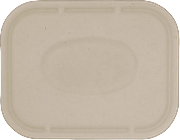 World Centric Fiber Lids, 7-13/16" x 10-1/8" x 1/2", Natural, Carton Of 400 Lids