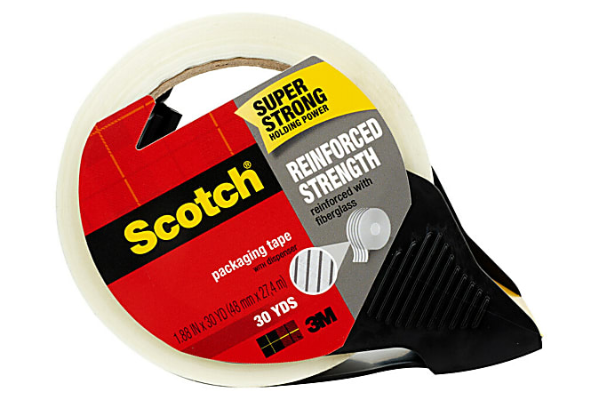 Scotch® Reinforced Strength Strapping Packaging Tape, 1-15/16" x 30 Yd, Clear