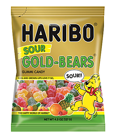 Haribo Gold Sour Gummi Bears, 4.5 Oz