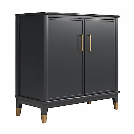 CosmoLiving by Cosmopolitan Westerleigh 34"W 2-Door Accent Cabinet, Black