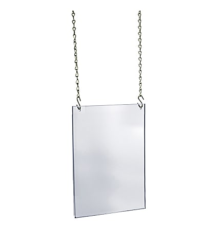 Azar Displays Hanging Poster Frame, Ledger/Tabloid, 11" x 17", Clear