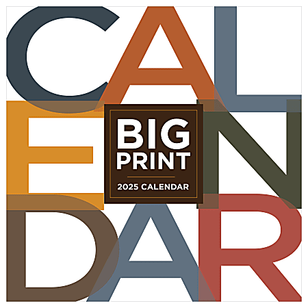 2025 TF Publishing Monthly Wall Calendar, 12” x 12”, Big Print, January 2025 To December 2025