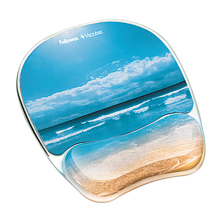 Fellowes Gel Mouse Pad With Wrist Rest Sandy Beach - Office Depot