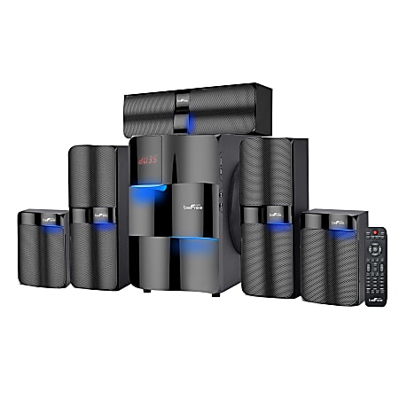 beFree Sound 5.1 Channel Surround Sound 995116499M 125-Watt Bluetooth® Speaker System, Black