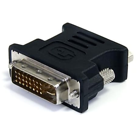 StarTech.com DVI to VGA Cable Adapter M/F - Black - 10 Pack - 10 Pack - 1 x DVI-I Male Video - 1 x HD-15 Female VGA - Nickel Connector - Black