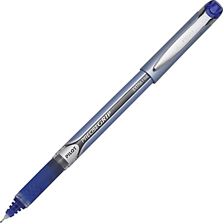 Pilot Precise Grip Extra-Fine Capped Rolling Ball Pens - Fine Pen Point Type - 0.5 mm Pen Point Size - Blue - Blue Barrel - 1 Each