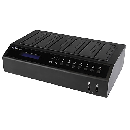 StarTech.com USB 3.0 / eSATA 6-Bay Hard Drive Duplicator Dock - 1:5 HDD / SSD Cloner and Eraser