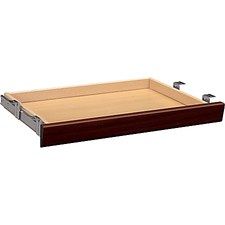 HON® 10700 Series™ Laminate Angled Wood Center Drawer, Mahogany
