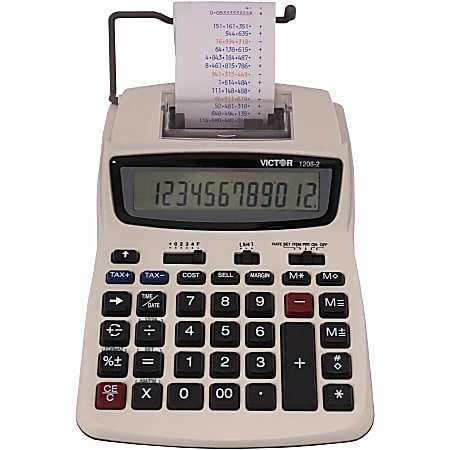 Victor 1208 2 Compact Commercial Printing Calculator Office Depot
