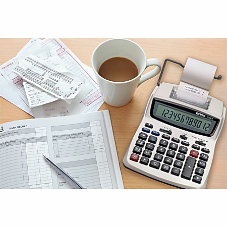 Victor 1208 2 Compact Commercial Printing Calculator - Office Depot