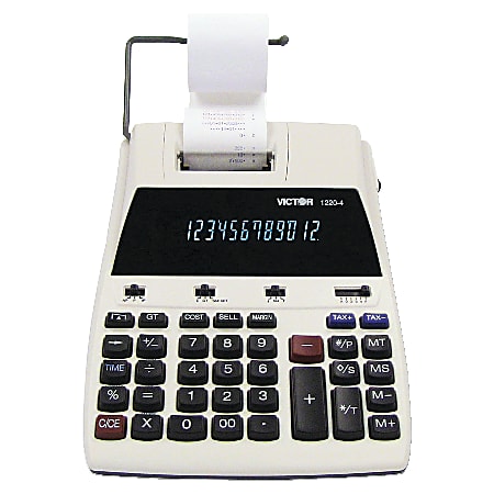 Victor® 1220-4 12-Digit Commercial Printing Calculator
