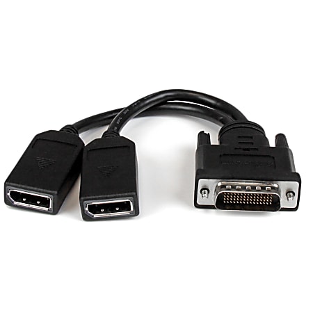 StarTech.com LFH 59 Male To Dual Female DisplayPort DMS 59 Cable, 8"