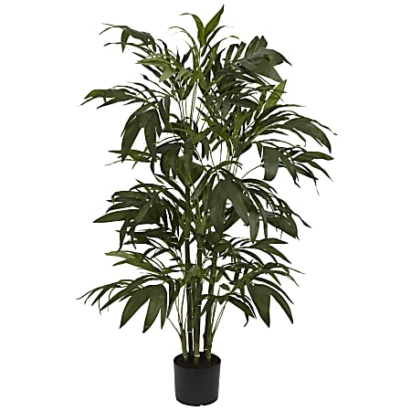 Nearly Natural 4&#x27;H Silk Bamboo Palm Tree With