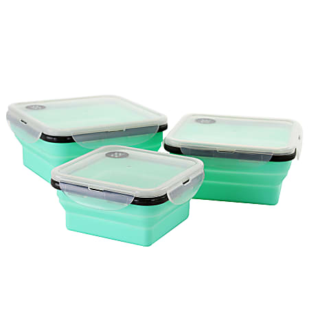 Gibson Weight Watchers Healthy Kitchen 6-Piece Portion Control Container Set, Green