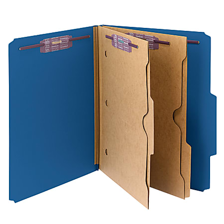 Smead® Pressboard Classification Folders With Pocket-Style