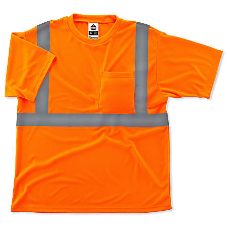 Ergodyne GloWear 8289 Type R Class 2 T-Shirt, 5X, Orange