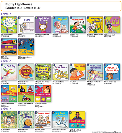 Rigby Lighthouse Complete Package, Levels B-M, Grades K-2, 6 Sets Of 77 Titles