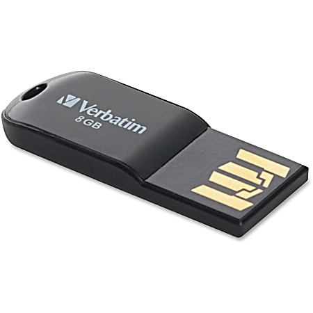 Verbatim 44049 Store 'n' Go Micro 8GB USB 2.0 Flash Drive Black
