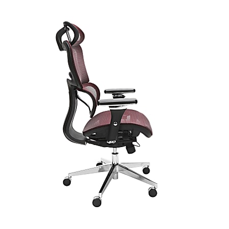 OFM Core Collection Model 540 Ergo Mesh High Back Chair With Headrest Burgundy BlackChrome Office Depot