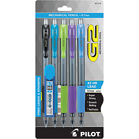 Pilot® G-2® Mechanical Pencil, 0.7mm, #2 Lead, Assorted