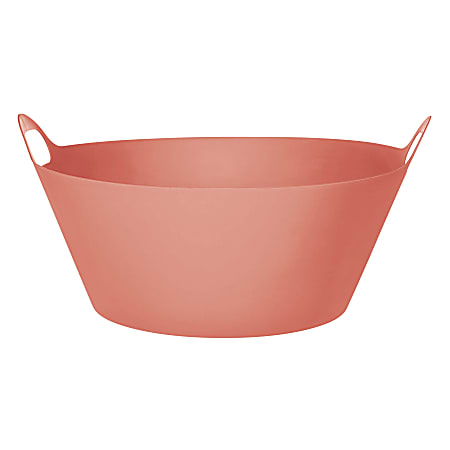 Amscan Round Plastic Party Tub, 8 Gallon, Coral