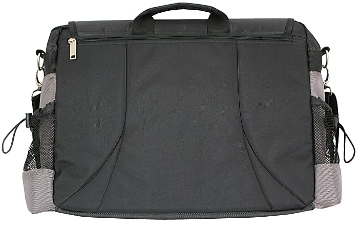 Overland Geoffrey Beene Messenger Bag With 18 Laptop Pocket Black
