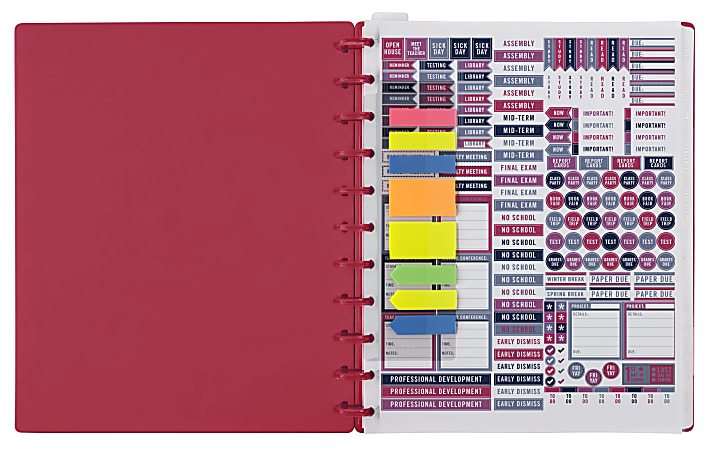 ブランドマネジメント勉強セット！6冊まとめ売り 2026 2027 TUL Discbound Monthly Teacher Planner Letter Size Pink