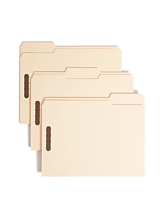 Smead® Heavyweight Manila Fastener Folders, Letter Size, Pack