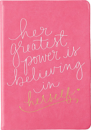 Eccolo Her Greatest Flexi Journal, 6” x 8”, 256 pages, Hot Pink/White